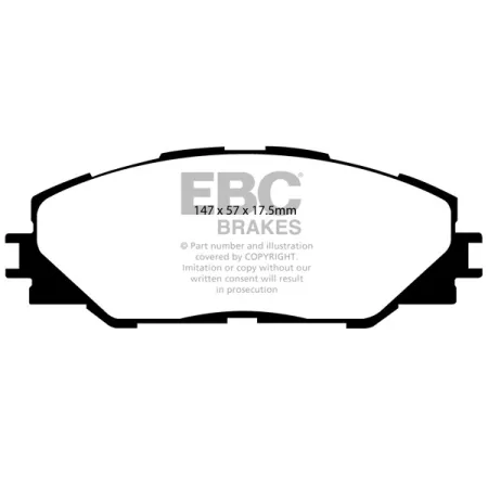 DP1792 Klocki hamulcowe ULTIMAX2 EBC Brakes Toyota Auris ZWE186 Auris ZWE150 Auris Harrier XU60 Mirai Prius Plus ZVW40 Rav 4 XA30 Rav 4 XA40