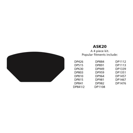 ASK20 Anti-squeal shim kits EBC Brakes