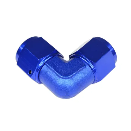 AN8 90' Nypel adapter żeńsko-żeński Niebieski