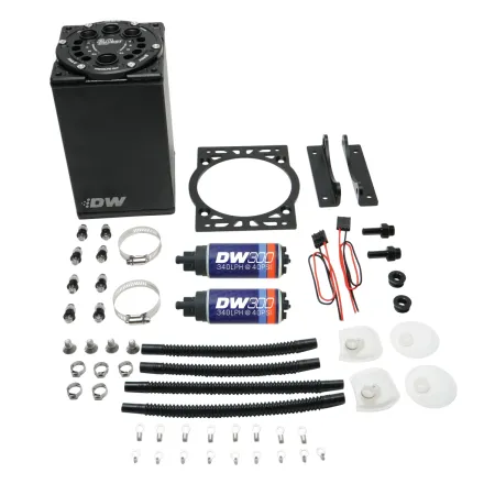 Zbiornik wyrównawczy paliwa 3.0L z podwójnymi pompami DW300 DeatschWerks