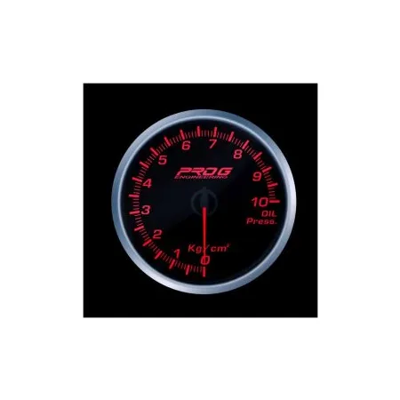 Wskaźnik Pro G Race Series RS, ciśnienia oleju Kg/cm2 RED 52mm