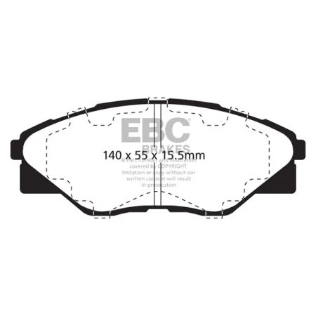 DPX2175 Klocki hamulcowe ULTIMAX2 EBC Brakes Toyota COMMERCIAL HiLux Extra Cab KUN15