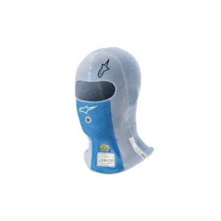 Alpinestars Balaclava ZX Evo v2 White and Blue FIA Approved 8856-2018