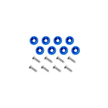 Ozdobne śrubki i podkładki JRspec Fender Washer niebieskie