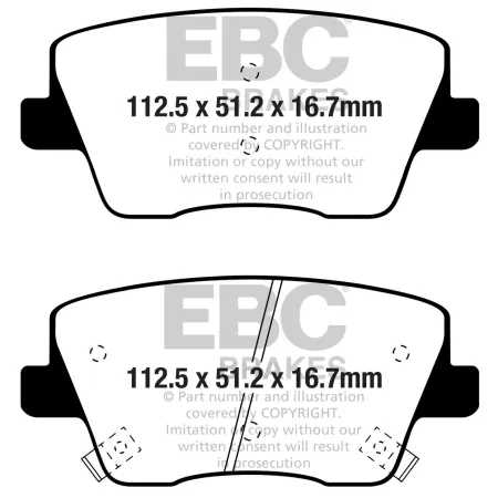 DPX2344 Klocki hamulcowe ULTIMAX2 EBC Brakes Hyundai Hyundai Portugal Kauai N Kona N i30 N PD