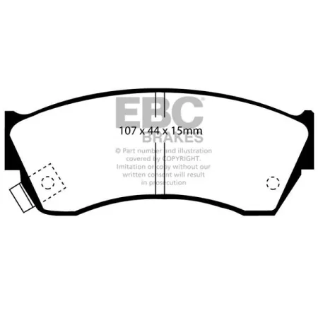 DP2762 Klocki hamulcowe GREENSTUFF EBC Brakes Subaru Justy Suzuki Alto Cappuccino Swift AA44S Swift AB44 Swift AA53S Swift AB35S Swift AA35S TATA Indi