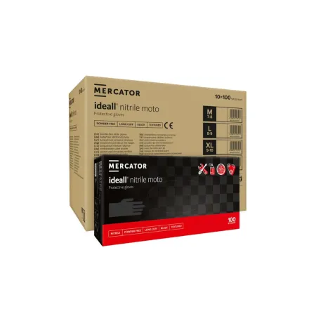 MERCATOR Ideall nitrile moto long black L