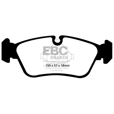 DP41587R Klocki hamulcowe YELLOWSTUFF EBC Brakes BMW 1 Series E87 120 3 Series E90 316 3 Series E90 318 3 Series E90 320 3 Series E91 316