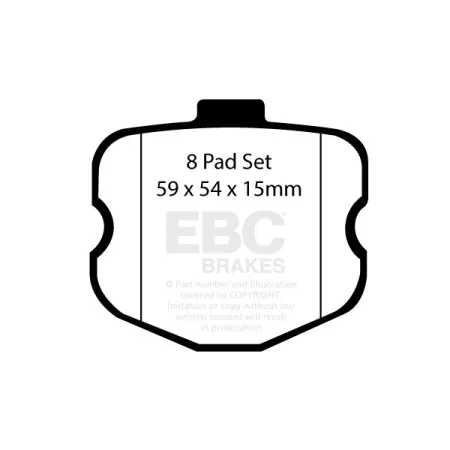 DP81771/2.14SR11 Sportowe klocki hamulcowe Sintered SR11™ EBC Brakes Chevrolet Corvette C6 Grand Sport Corvette C6 Z06 Chevrolet Corvette C6 Grand Spo