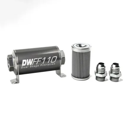 DeatschWerks In-Line Fuel Filter Kit -10AN 100 Micron 110mm