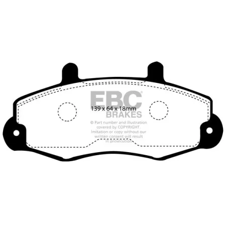 DP918 Klocki hamulcowe ULTIMAX2 EBC Brakes Ford COMMERCIAL Tourneo Transit 2nd Gen 100 Transit 2nd Gen 120 Transit 2nd Gen 80