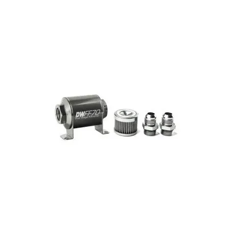 DeatschWerks In-Line Fuel Filter Kit -10AN 40 Micron 70mm