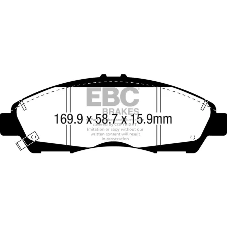 DP43063R Klocki hamulcowe YELLOWSTUFF EBC Brakes Cadillac XT5 BUICK Enclave Cadillac XT5 XT6 Chevrolet Blazer Traverse GMC Acadia 2nd Gen Holden Austr