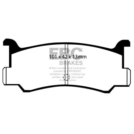 DP673 Klocki hamulcowe ULTIMAX2 EBC Brakes Daihatsu Charade Grand Move Mazda 323 Familia MX3 Ford South Africa Laser Meteor Tonic 323 GTX Familia GTX