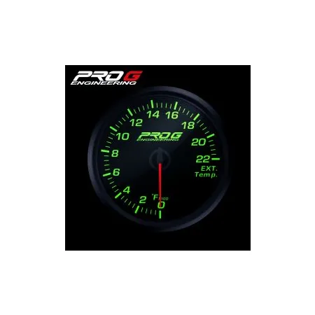 Wskaźnik Pro G Race Series RC, temperatury spalin EGT °F GREEN 60mm