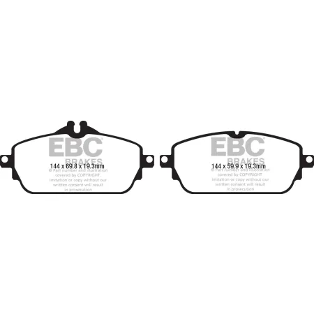 DPX2208 Klocki hamulcowe ULTIMAX2 EBC Brakes Mercedes-Benz CClass W205 C160 CClass W205 C180 CClass W205 C180 TD CClass W205 C200 CClass W205 C200 4Ma