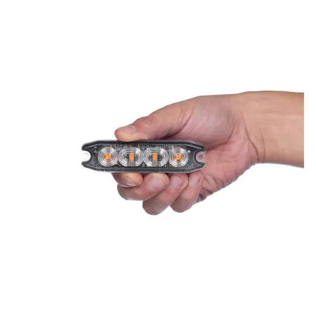 Lampa Ostrzegawcza Kogut LED Purelux Strobe Ultra Slim 12V 24V 96mm 8W