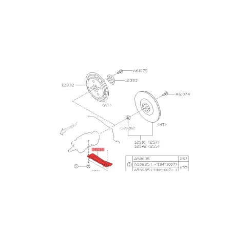 Dolna Osłona Obudowy Sprzęgła 30216AA070 Subaru