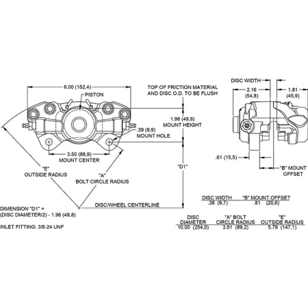 Uniwersalny zacisk hamulcowy 2 tłoczkowy Wilwood 120-14375 WLD-20