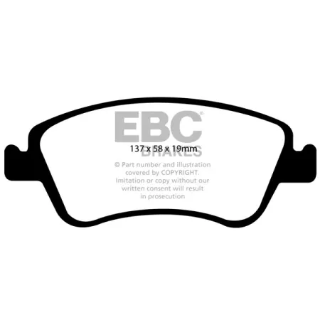 DP1948 Klocki hamulcowe ULTIMAX2 EBC Brakes Toyota Auris NRE150 Auris ZZE150 Auris ZRE151 Auris ZRE152 Auris ZRE154 Auris ZWE150 Auris NDE150 Corolla