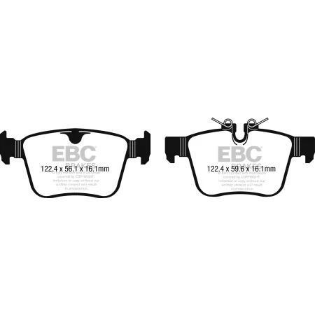 DP62246 Klocki hamulcowe GREENSTUFF EBC Brakes Jaguar E-Pace Land Rover Discovery Sport Range Rover Evoque Velar Volvo XC60 XC90 2nd Gen