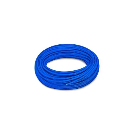 AN4 5mm (3/16") przewód PTFE teflonowy w stalowym oplocie niebieski