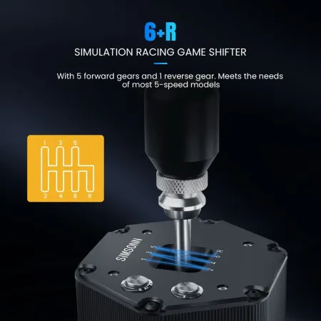 Skrzynia Biegów Shifter SIMSONN 6+R H PC USB Simracing Symulator