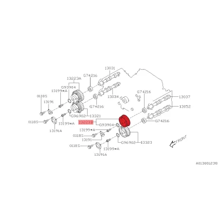 Koło wałka rozrządu AVCS dolotowe lewe 13322AA001 Subaru