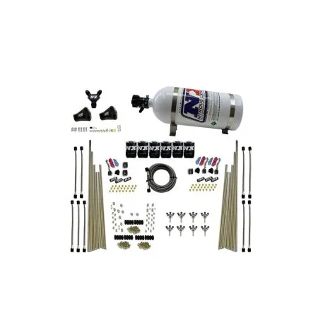 8-Cyl Triple-D Dry Direct Port 3 Stage Dry 6 Solenoids 10LB Nitrous Express NX 80020-10