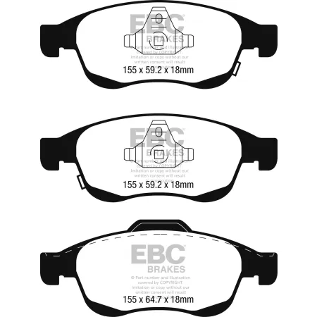 DPX2247 Klocki hamulcowe ULTIMAX2 EBC Brakes Fiat 500X Jeep Renegade