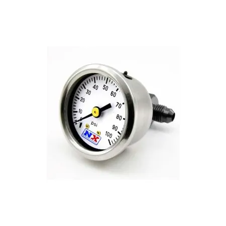 Fuel Pressure Gauge 0-100 PSI with Manifold Nitrous Express NX 15512