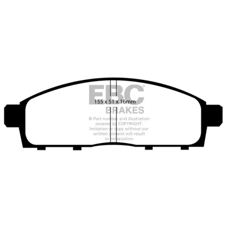 DP61963 Klocki hamulcowe GREENSTUFF EBC Brakes Fiat COMMERCIAL Fullback Mitsubishi COMMERCIAL L 200 0615 L 200 15