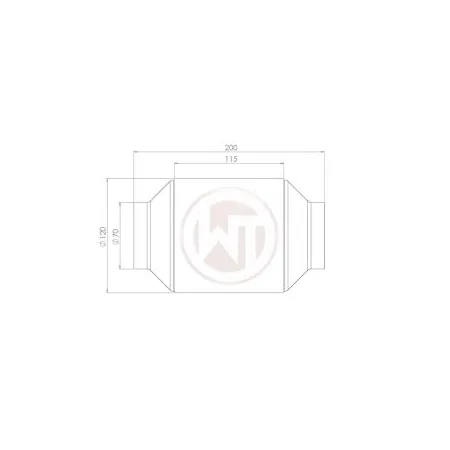 Racing Catalyst Converter Wagner Tuning 200CPSI with EU6 coating