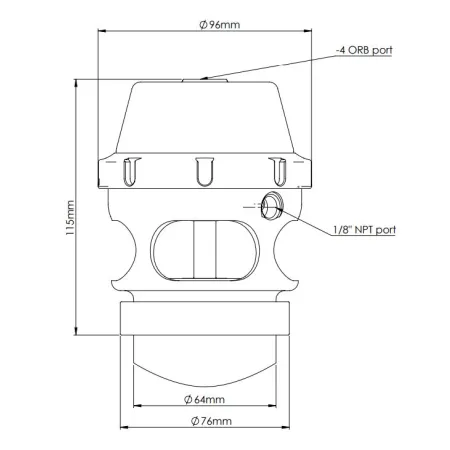 Zawór blow off BOV Turbosmart TS-0207-1001 Power Port