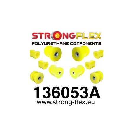 136053A: Zestaw poliuretanowy przedniego i tylnego zawieszenia SPORT Opel Corsa B