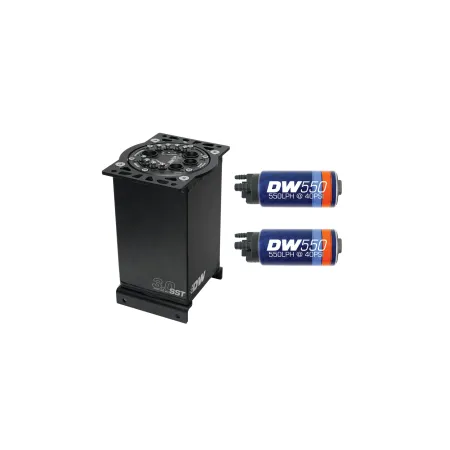 Zbiornik wyrównawczy paliwa 3.0L z podwójnymi pompami DW550 DeatschWerks