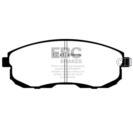 DP51636NDX Klocki hamulcowe BLUESTUFF NDX EBC Brakes Nissan Cube Juke 1st Gen Juke 1st Gen Nismo Pulsar Stagea M35 Tiida 350Z Infiniti G35 Nissan 350Z