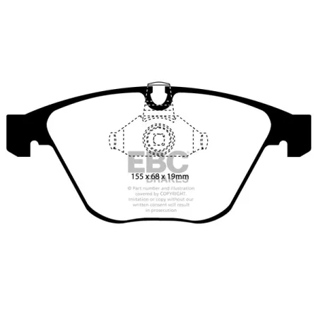 DP81449.19SR21 Sportowe klocki hamulcowe Sintered SR21™ EBC Brakes BMW 1 Series E82 1M Coupe 1M 1 Series E82 M Coupe 135 M3 E90 M3 E92 M3 E93 BMW 1M C
