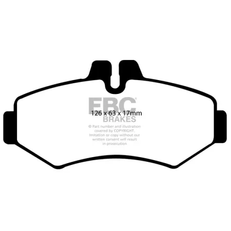 DP41298R Klocki hamulcowe YELLOWSTUFF EBC Brakes Mercedes-Benz Mercedes-Benz COMMERCIAL Sprinter 308D Sprinter 308D LWB Sprinter 310D Sprinter 311D Sp