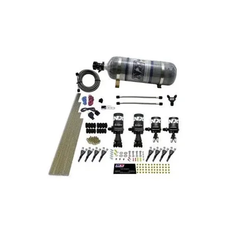 8 Cylinder Shark Direct Port Lightning 375 Solenoids 200-2100Hp Jets with 12Lb Carbon Bottle Nitrous Express NX 90506-12