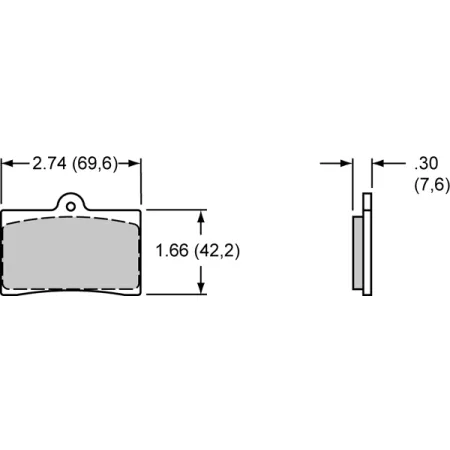 Klocki hamulcowe Wilwood 150-8733-2 BP-10 6208 Street Performance Racing Pads .30