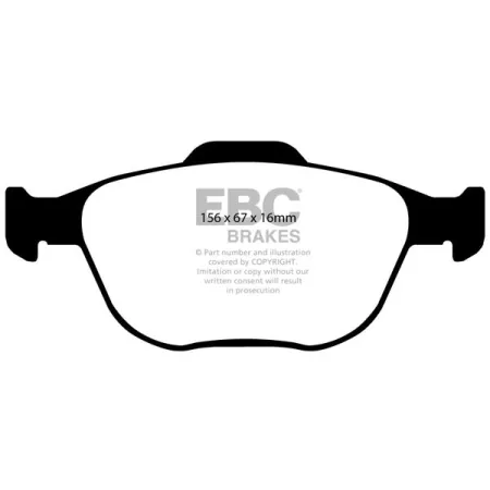 DP81641RP1 Sportowe klocki hamulcowe RP-1 Racing EBC Brakes Ford Fiesta Mk6 Focus Mk1 Fiesta Mk6 ST150 Focus Mk1 ST170