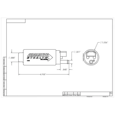 Pompa paliwa Aeromotive 340 Stealth, 340 lph (centralny wlot) ARE 11540