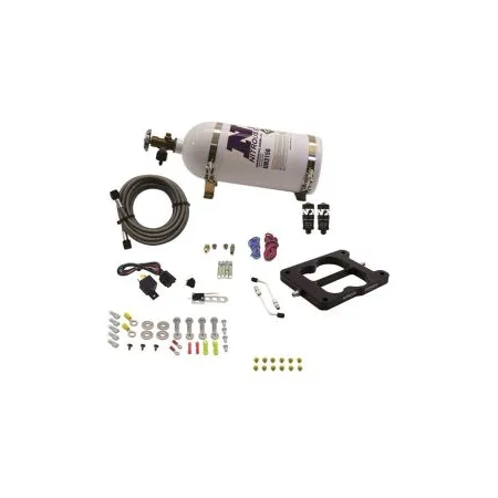 Q-Jet Holley Spreadbore Hitman Nitrous System 100-150-200Hp with 10Lb Bottle Nitrous Express NX 40080-10
