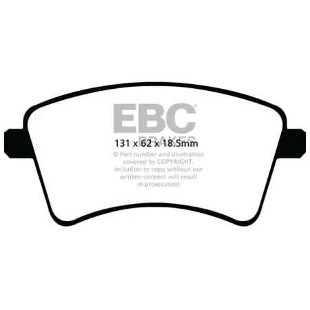 DPX2033 Klocki hamulcowe ULTIMAX2 EBC Brakes Mercedes-Benz Citan Dualiner 108D Citan Dualiner 109D Citan Dualiner 111D Citan Dualiner 112 Citan Travel