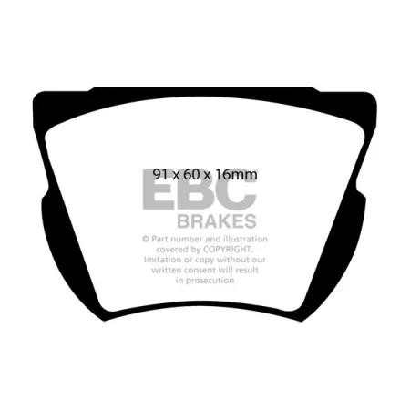 DP4165R Klocki hamulcowe YELLOWSTUFF EBC Brakes GORDON KEEBLE Gordon Keeble HUMBER Hawk Imperial Super Snipe RELIANT Scimitar GT SE4