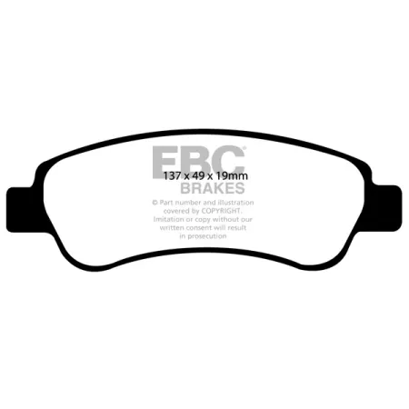 DP1974 Klocki hamulcowe ULTIMAX2 EBC Brakes Citroen Relay Combi Citroen COMMERCIAL Jumper Q14 Relay Q14 Fiat COMMERCIAL Ducato Peugeot COMMERCIAL Boxe