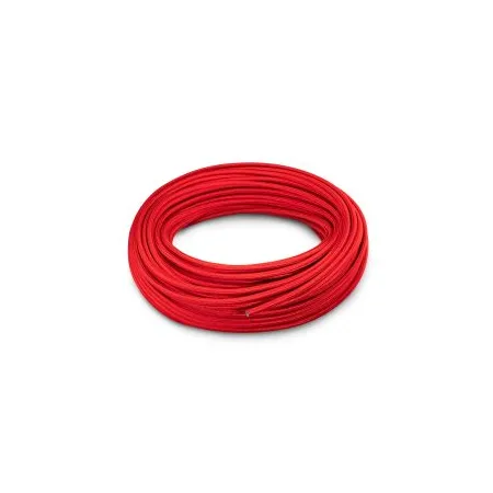 AN12 15,9mm (5/8") przewód PTFE teflonowy w stalowym oplocie czerwony