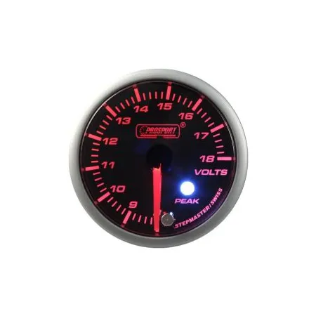 Wskaźnik Prosport Napięcie seria Stepper Motor Peak 52mm bursztynowy
