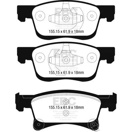 DP42242R Klocki hamulcowe YELLOWSTUFF EBC Brakes Opel ADAM Corsa E VAUXHALL ADAM Corsa E